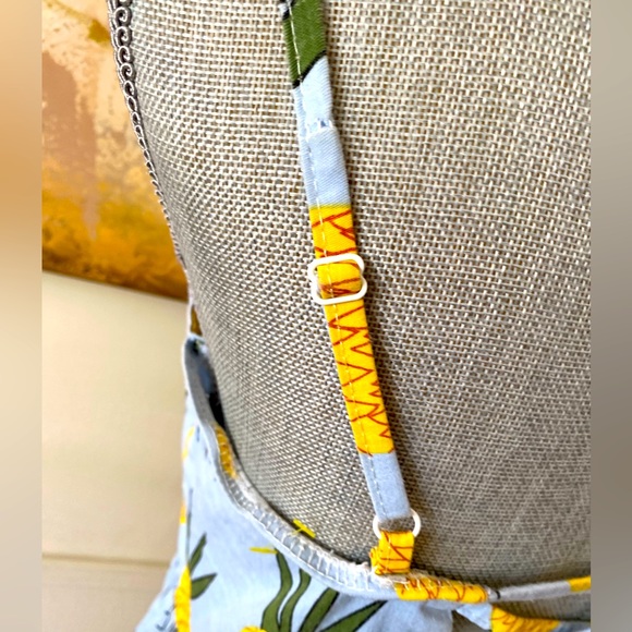 SHEIN 🍍PINEAPPLE🍍 PRINT STRETCHY FABRIC SUMMER DRESS SIZE 0XL (12) 🌟EUC🌟 - Picture 4 of 12